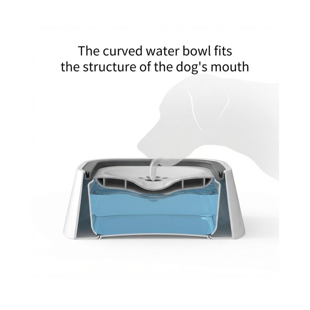 Dog Drinking Water Bowl with Floating Design - Non-Wetting, Non-Skid, Large Capacity