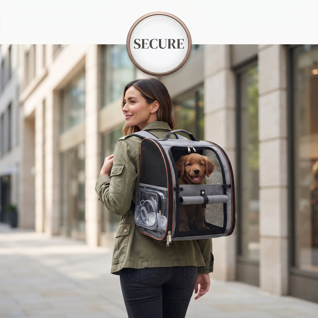 Premium Expandable Pet Backpack Carrier with Clear Bubble Window – Converts to Giant Pet Tent Bed – Space Capsule Design for Cats & Small Dogs – Ventilated, Airline Approved, Perfect for Hiking, Travel & Outdoors (Black)
